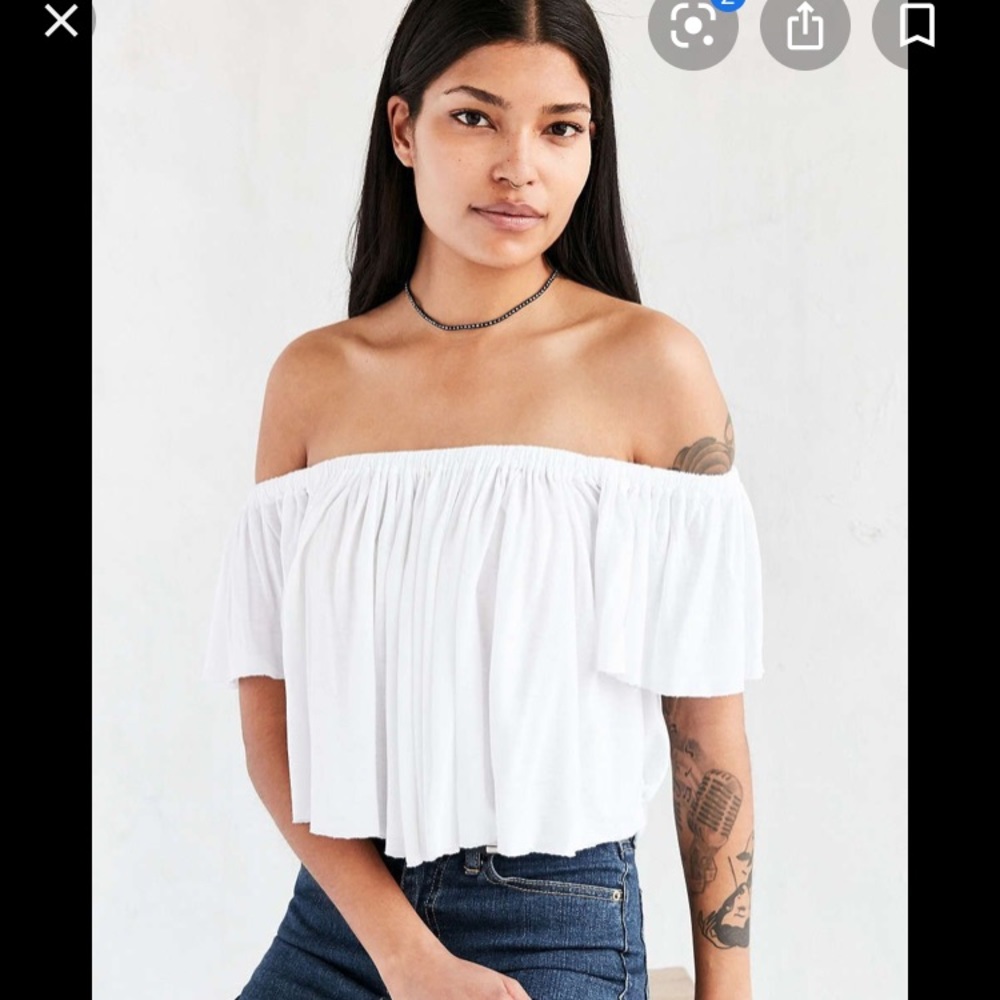 Urban Outfitters White off the shoulder top